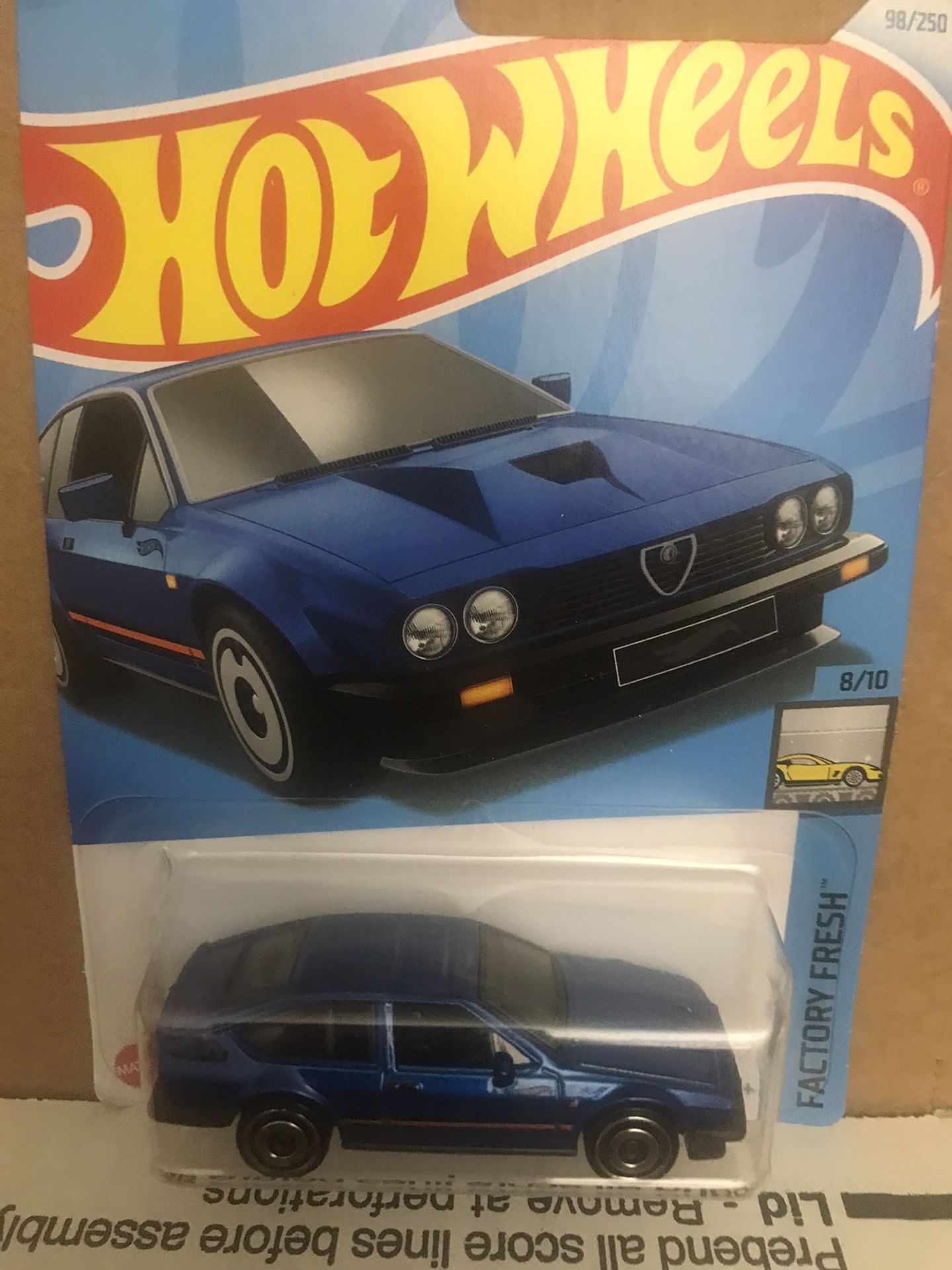 Hot wheels Alfa Romeo gtv6 3.0 8/10 factory fresh blue