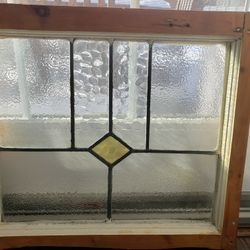 Antique Framed Stained Glass
