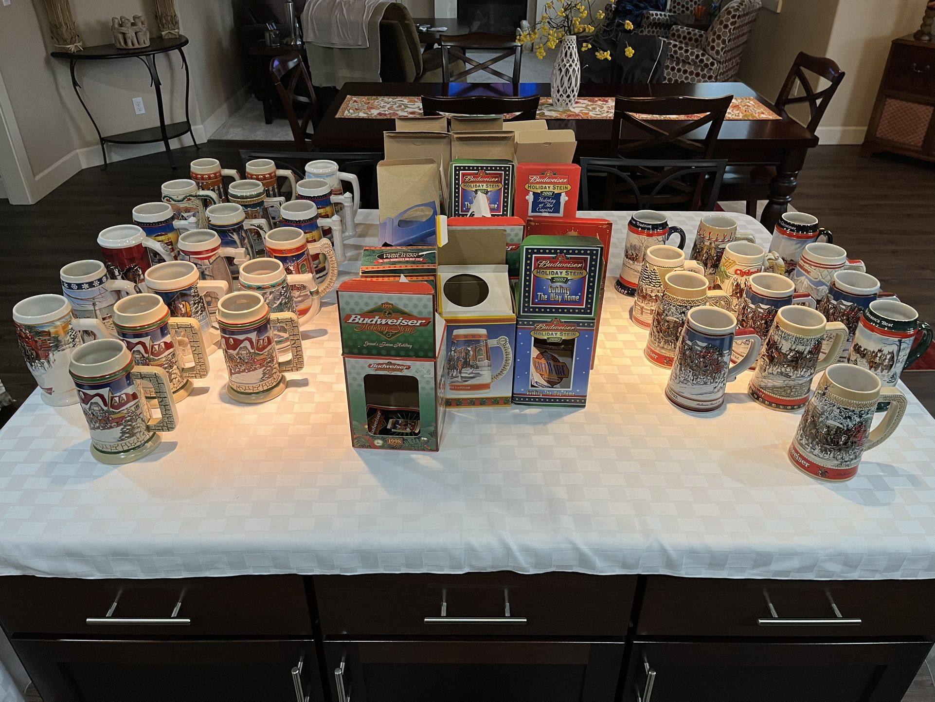 Budweiser Holiday Mugs