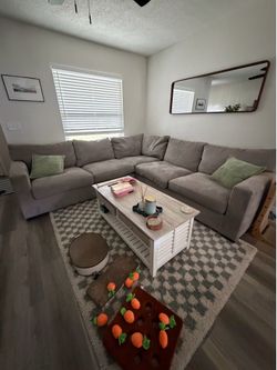 Crate & Barrel L shaped sofa