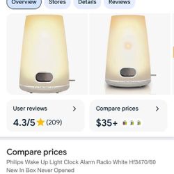 Philips HF3470 Wake Up Light Alarm Clock Radio Natural Sunrise Light Therapy VGC