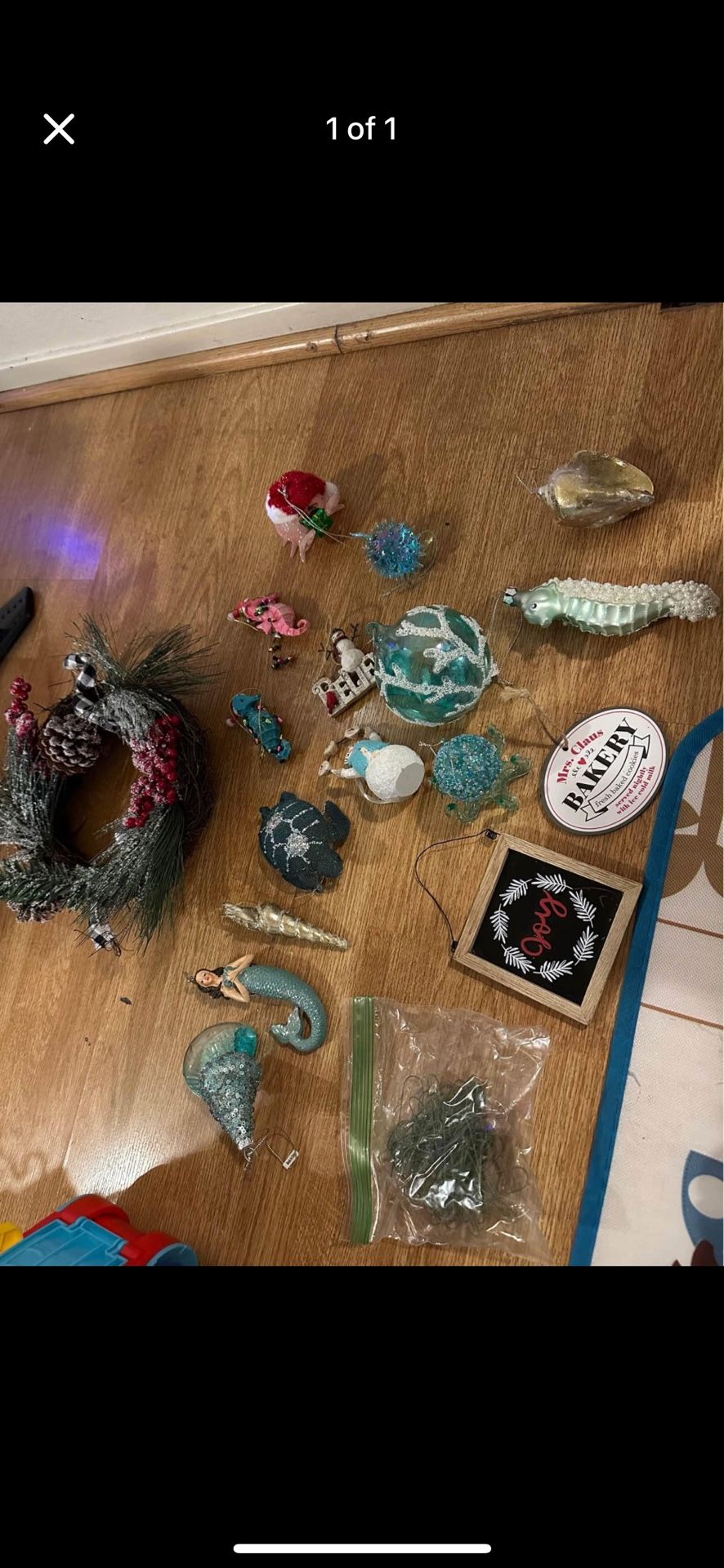 Free Glass Ornaments And Small Wreath