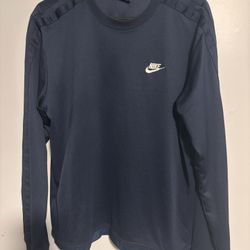 Nike VTG Men’s Medium Rare Navy Blue Mesh Long Sleeve Training Athletic Top
