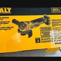 DEWALT 20V MAX* XR Angle Grinder with Kickback Brake, Slide Switch, 4-1/2-Inch, Tool Only (DCG405B)