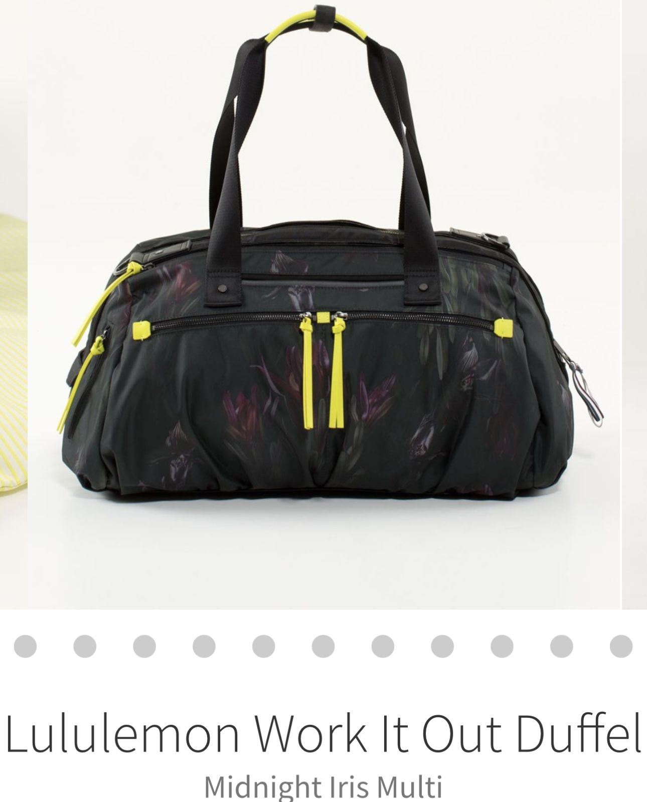 Lululemon Work It Out Duffel gym yoga bag RARE midnight iris hidden laptop sleeve
