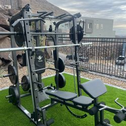 SMITH MACHINE/ PULLEY SYSTEM/ SQUAT RACK/ BENCH/ WEIGHTS/ BARBELL/ GYM EQUIPMENT/ FREE DELIVERY 🚚 