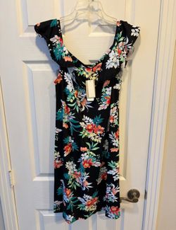 Brand New Tommy Bahama Tropical Floral Ruffle Summer Spa Dress Size Large