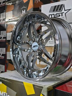 18x8.5 NEW CHROME SHIFT INJECTOR FLOW FORMING WHEELS/RIMS. 5X112