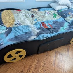 Twin Size Car Frame Bed + Small Table Set – $250 (Great Deal!)