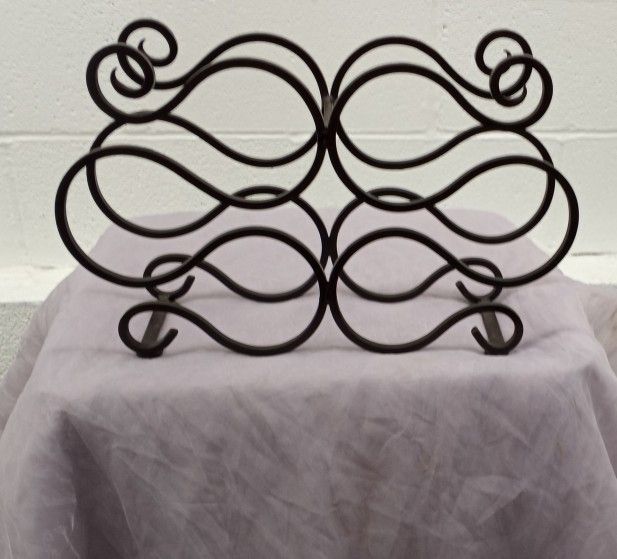 Wrought Iron Wine Rack 6 Bottles