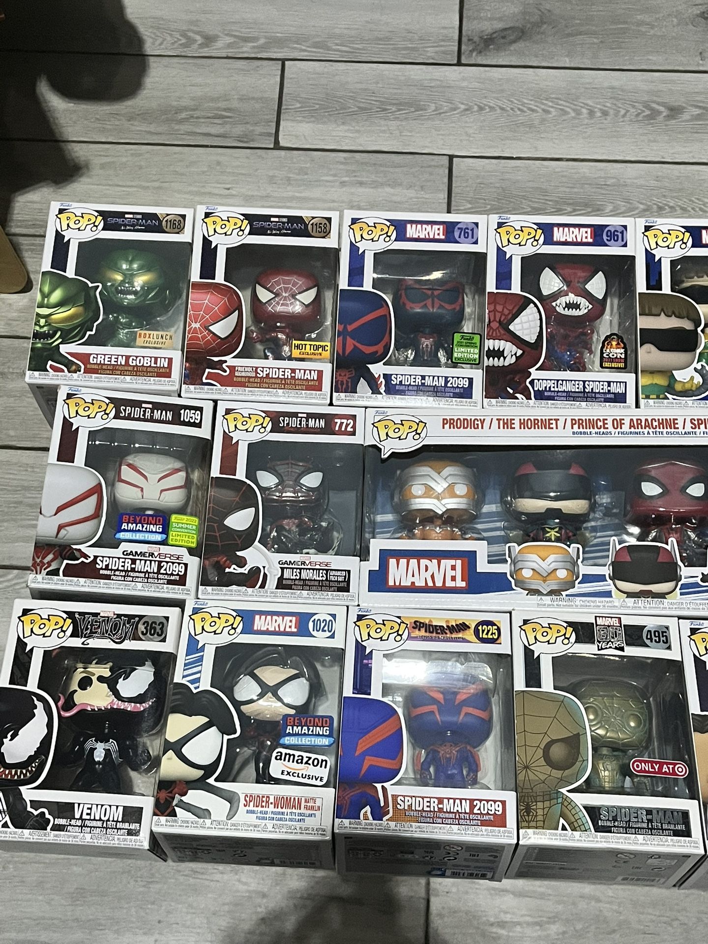 Marvel Spider-man Funko Pop Bundle Lot 