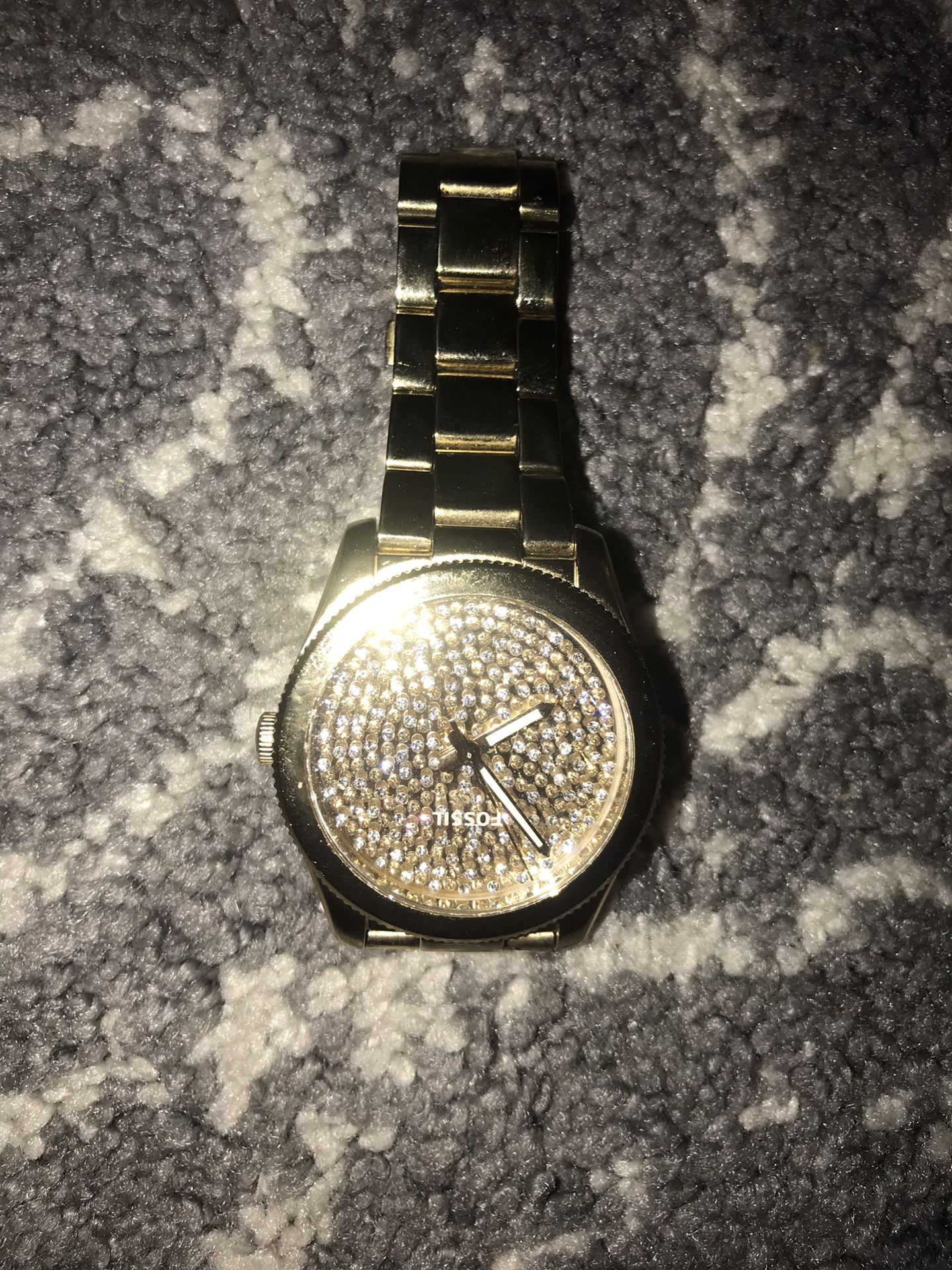 Gold Fossil Watch