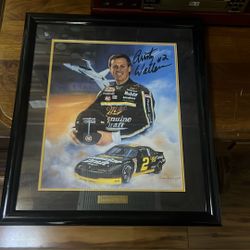 NASCAR Rusty Wallace Autograph Picture Framed