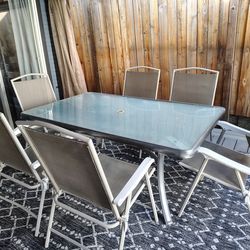 Set of 6 outdoor chairs