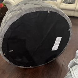 Large Gray Ottoman 