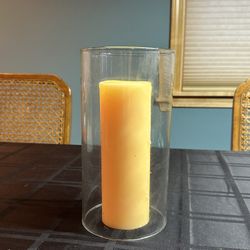 Glass Hurricane Shades With Candles