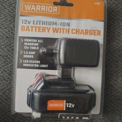 Warrior 12V Lithium-ion Battery with Charger