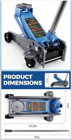3Ton Hydraulic Floor Jack,6600LBS Car Jack Lift Range:5.31"-18.11"