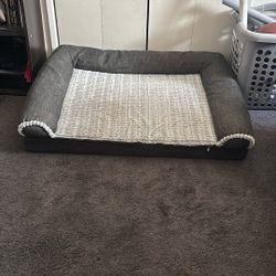 Large Dog Bed, Cooling Gel Foam,  40” Length,  32” Width.  Charcoal color. Retail Price Was 93$