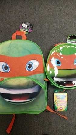 Large Ninja Turtle backpack bundle
