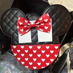 Loungefly Mickey & Minnie Reversable Heart Purse