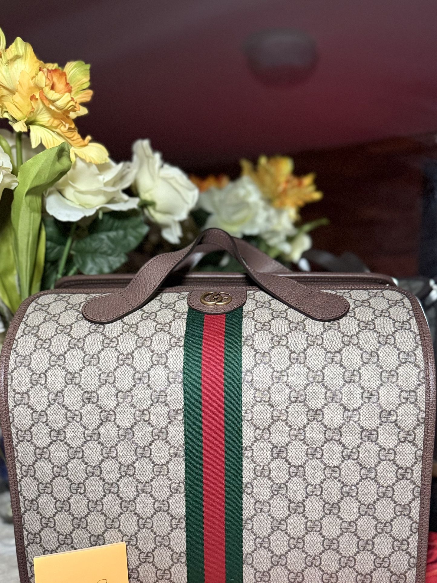Gucci Ophidia GG Supreme Canvas Web Duffel Bag – Brown/Beige 🧳