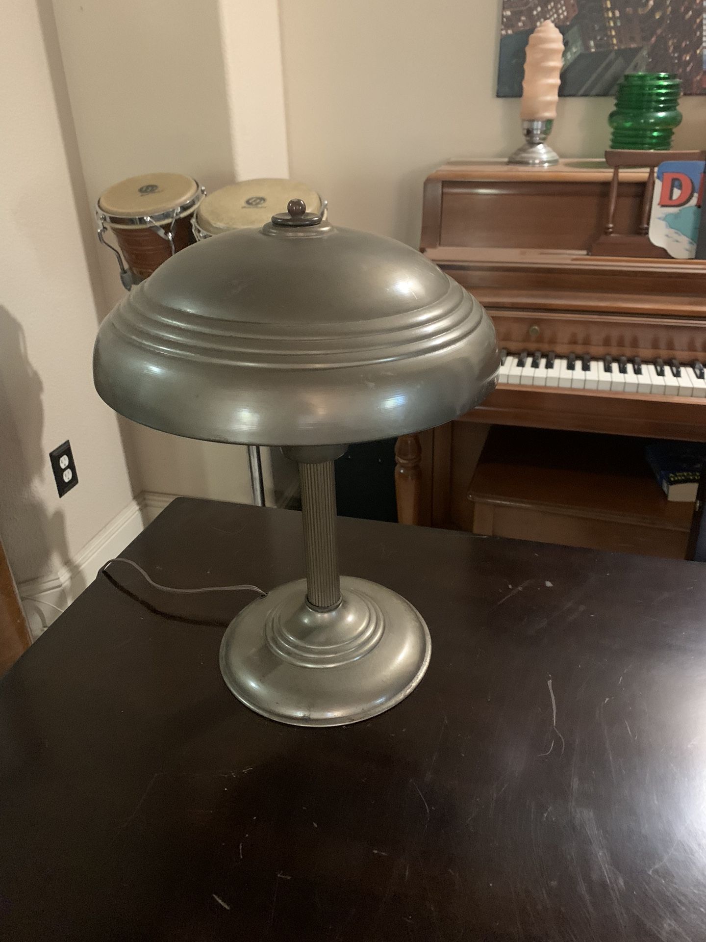 Antique Table Lamp Mushroom Shape