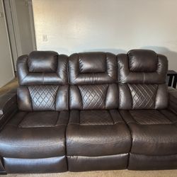  Power Reclining Leather Sofa.