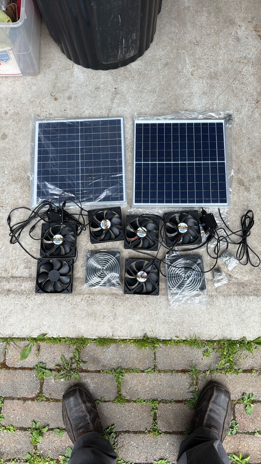 Solar Powered Fan Kit 20W with 3 Fans Each
