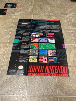 Mint condition original SNES poster