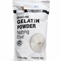 Grass-Fed Gelatin Powder 32oz (Unflavored, Pure Protein)