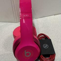 Beats By Dr Dre SOLO 2 Wired On-Ear Head Phones -HOT PINK
