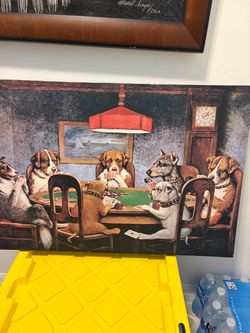Dogs Playing Poker Canvas Print