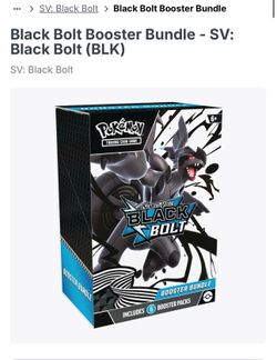 Pokemon Black Bolt Bundle