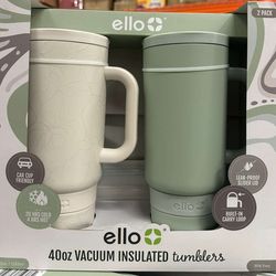Ello 2 In 1 Vacuum Insulated Tumblers 40 oz , 2 Pack