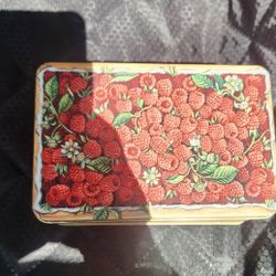 Vintage Raspberry Barnier Candy Tin For Starbucks