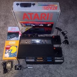 Atari 2600 Vader Console in Box + 9 Games All Tested and Working See Pics 