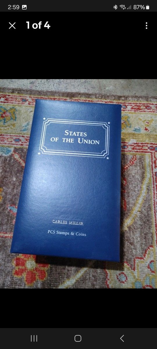 States of The Union Stamp and Coin Collection in Folio PCS