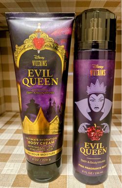New Bath and Body Works EVIL QUEEN Body Cream and Fragrance Mist DISNEY Villains Limited Edition