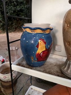 Rooster Flower Vase