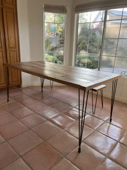 Handmade Dining Table Rustic Industrial