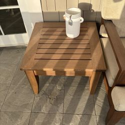 Teak Side Table - 26.5” X 26.5” X 18”
