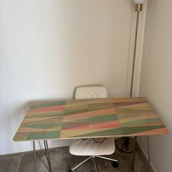 multicolor wood desk