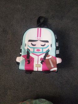Betsey Johnson Football Girl Mini Backpack 