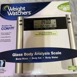 Brand New conair weight Watchers glass Body Analysis Scale , Needs Battery 