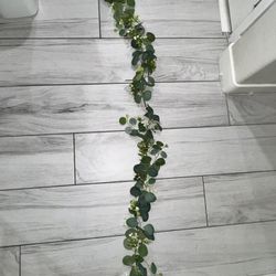 10 - Eucalyptus Vine With Baby’s Breath Flowers