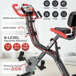 pooboo Folding Exercise Bike Bicycle 