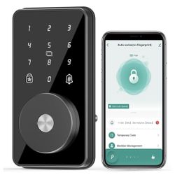 Smart Lock, 4-in-1 Keyless Entry Door Lock for Front Door, Digital Door Lock with Keypad, Bluetooth Smart Deadbolt, App Control