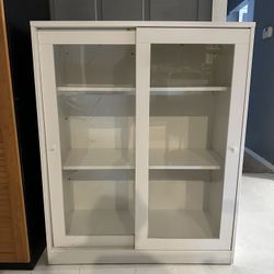 IKEA Cabinet With Glass Sliding Doors 