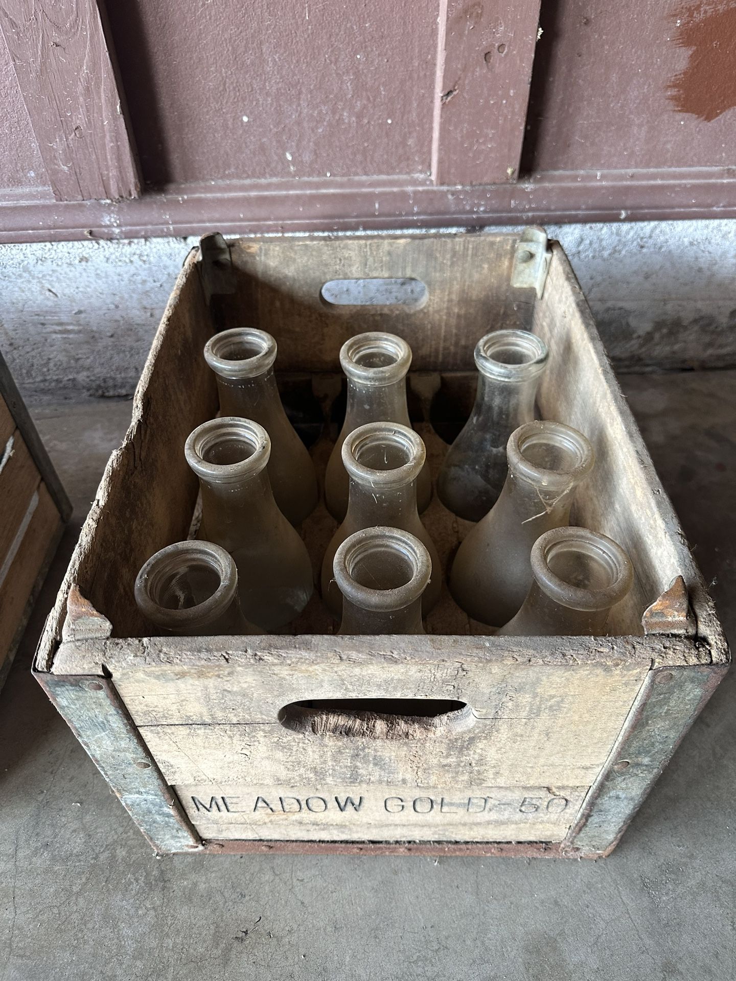 Vintage Meadow Gold Milk Crates